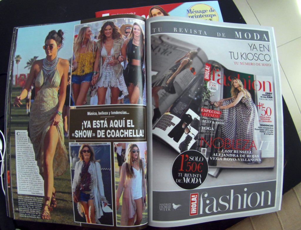 The girls in Coachella in the magazine Hola