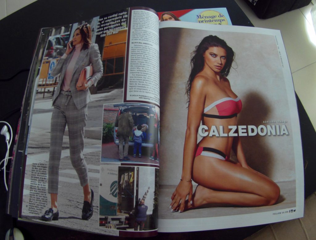 Ads for Calzedonia in the Hola Magazine