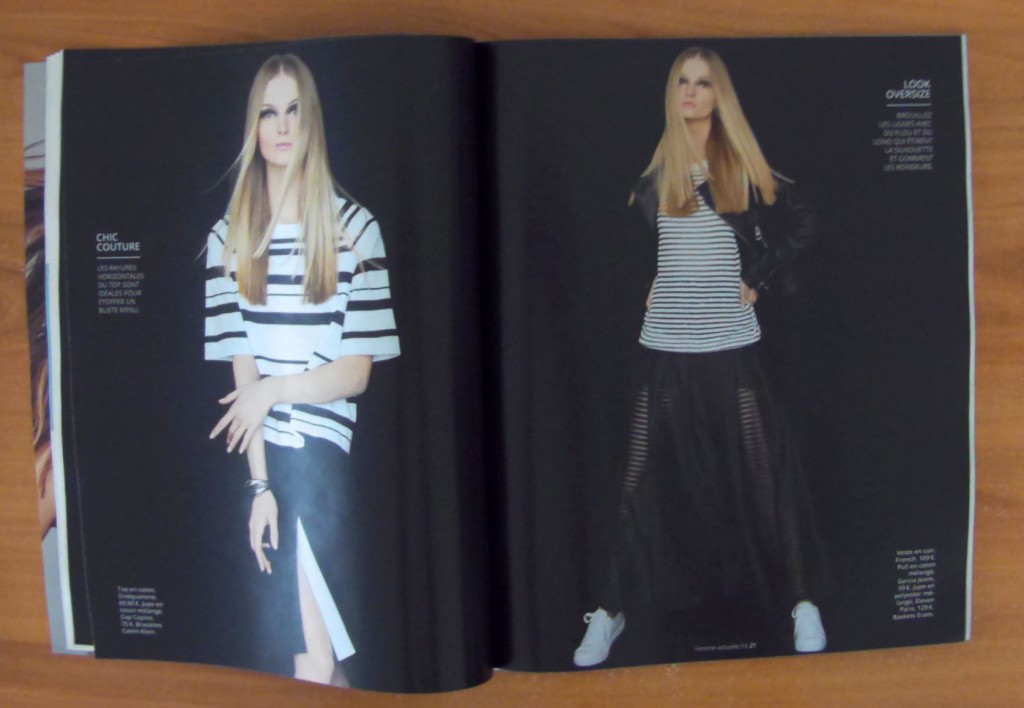 Pages mode du magazine Femme Actuelle