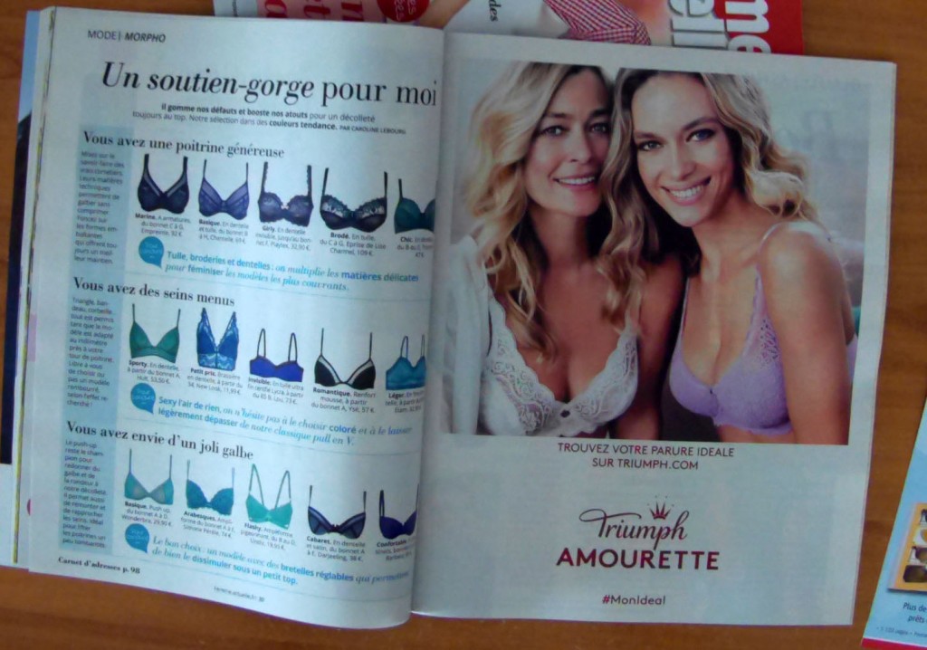 Bra collection in Femme Actuelle Magazine
