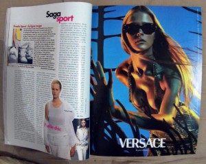 Versace ads in ELLE magazine