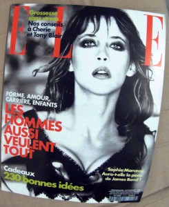 Elle magazine with Sophie Marceau 1999