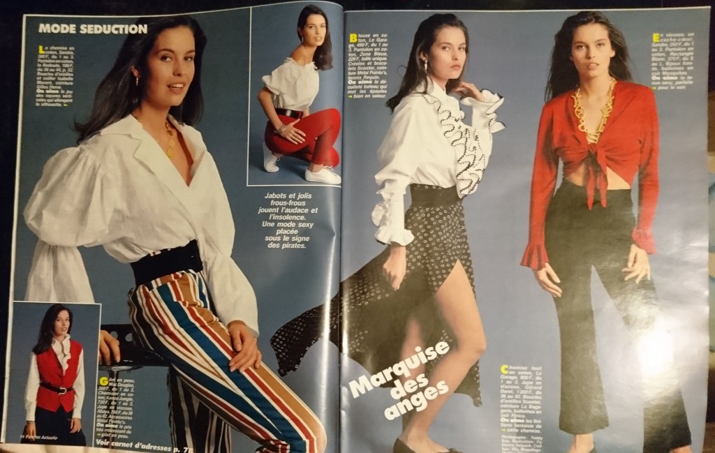 Pages mode dans le magazine Femme Actuelle de 1993