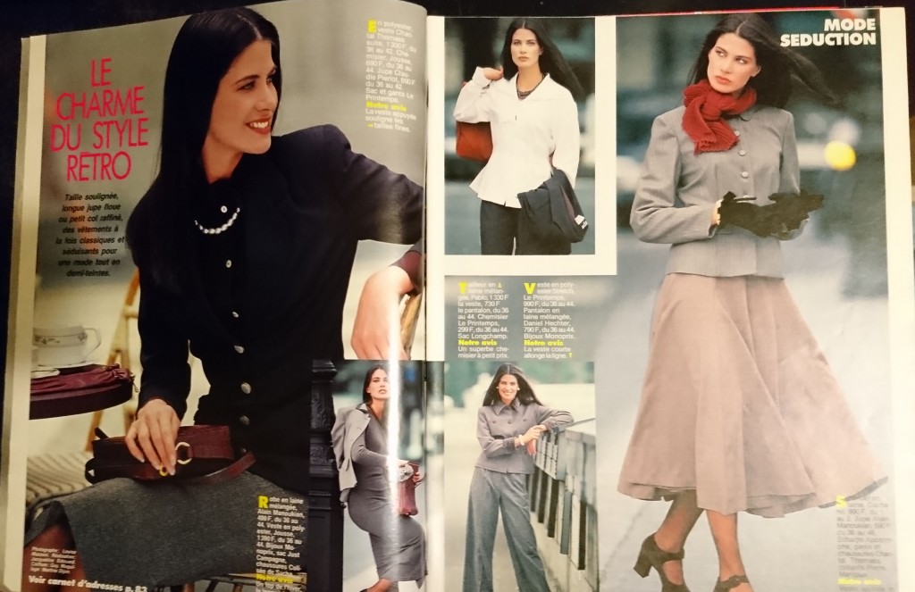 Pages mode du magazine Femme Actuelle dans les années 90